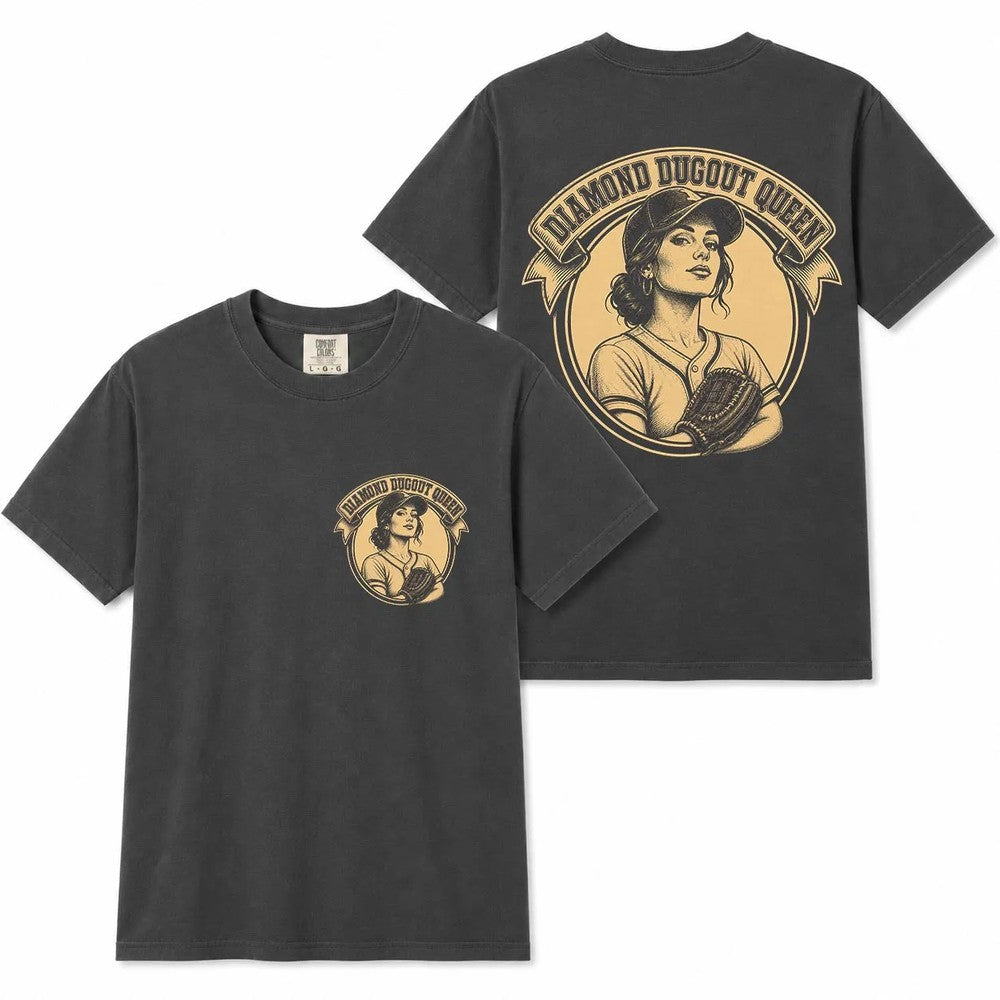 Comfort Colors Baseball Mom Dugout Queen Shirt