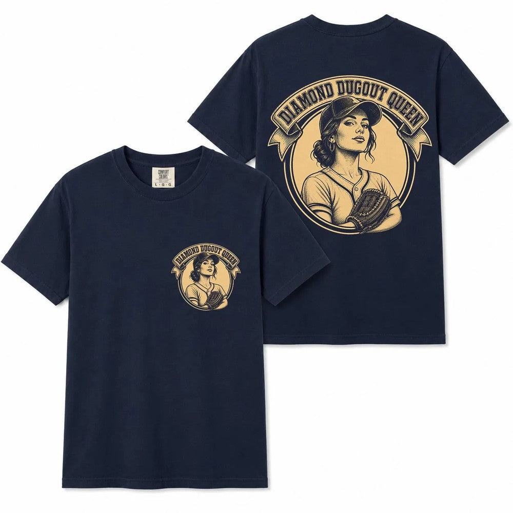 Comfort Colors Baseball Mom Dugout Queen Shirt