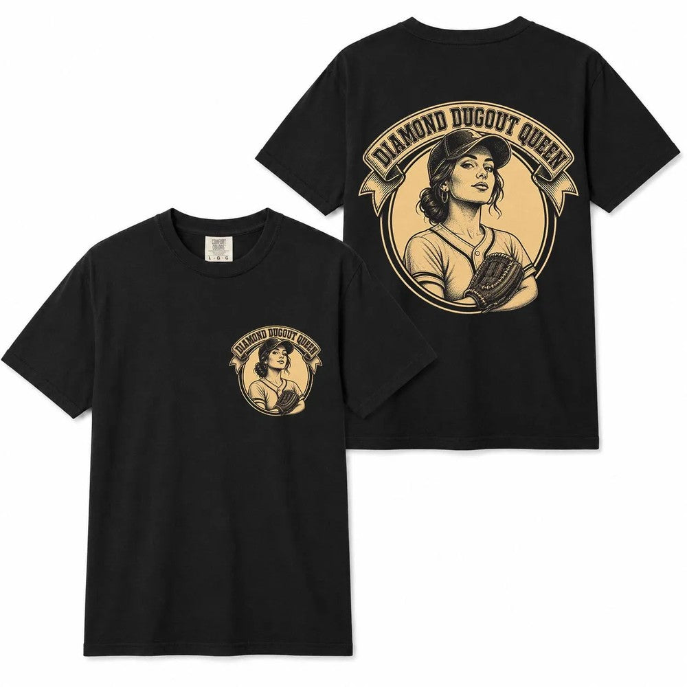 Comfort Colors Baseball Mom Dugout Queen Shirt