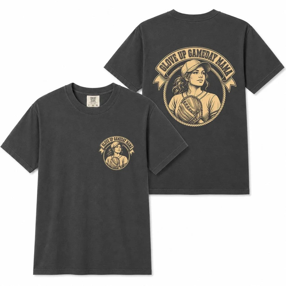 Comfort Colors Baseball Mom Glove Up Gameday Shirt