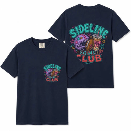 Comfort Colors Football Mom Sideline Squad Club Shirt
