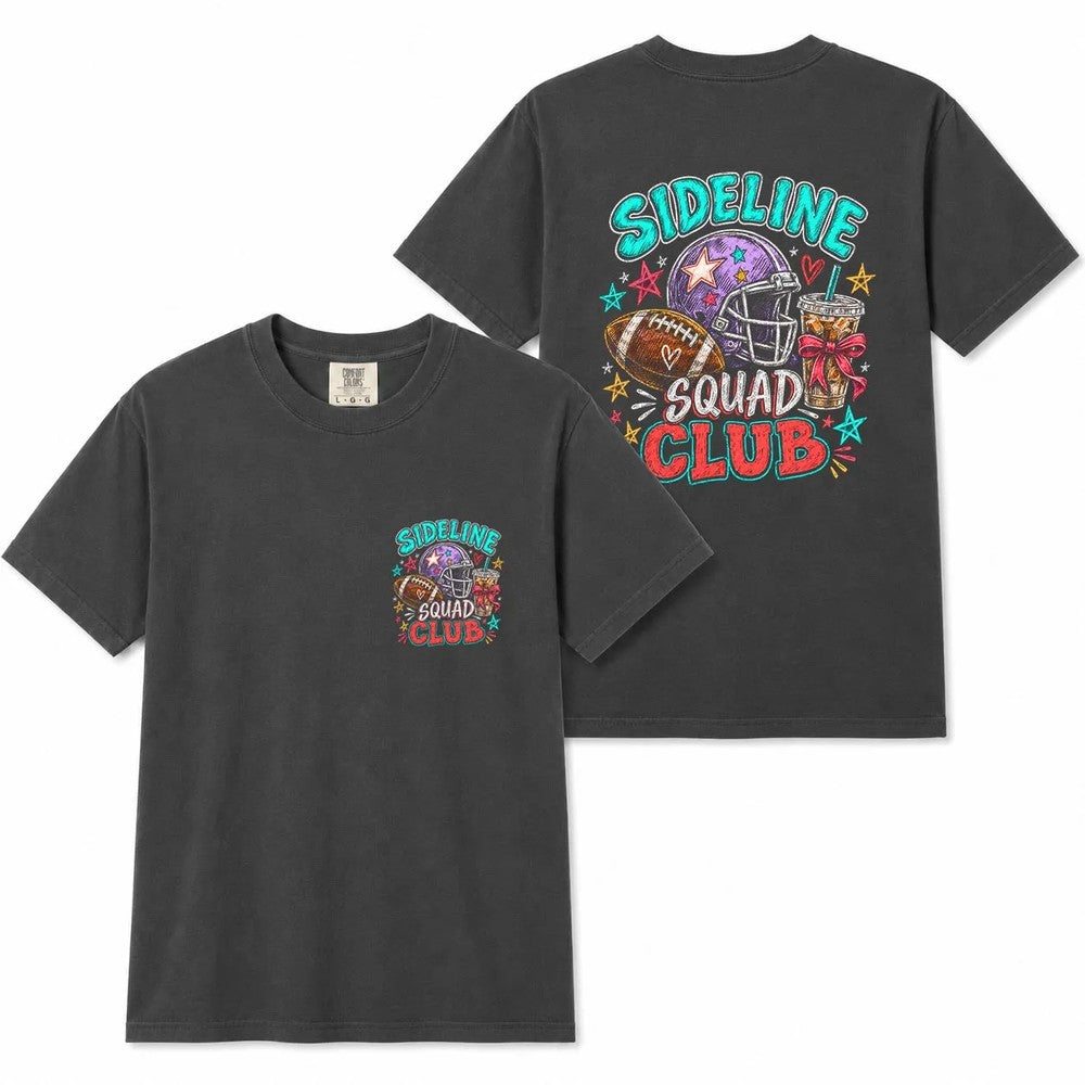 Comfort Colors Football Mom Sideline Squad Shirt