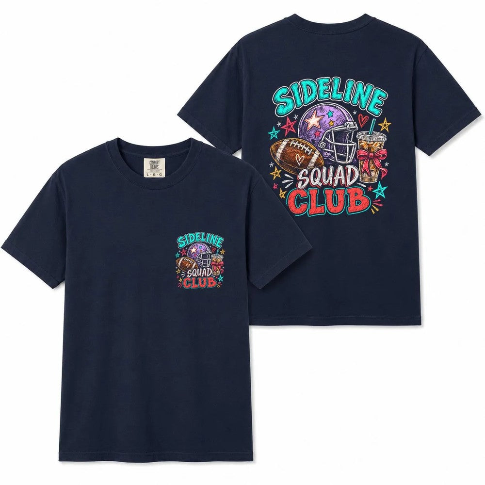 Comfort Colors Football Mom Sideline Squad Shirt