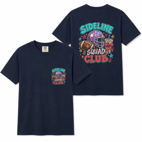 Comfort Colors Football Mom Sideline Squad Shirt