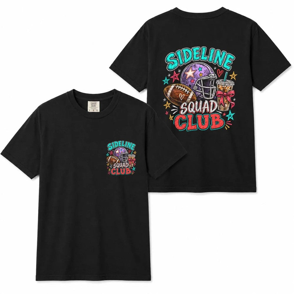 Comfort Colors Football Mom Sideline Squad Shirt