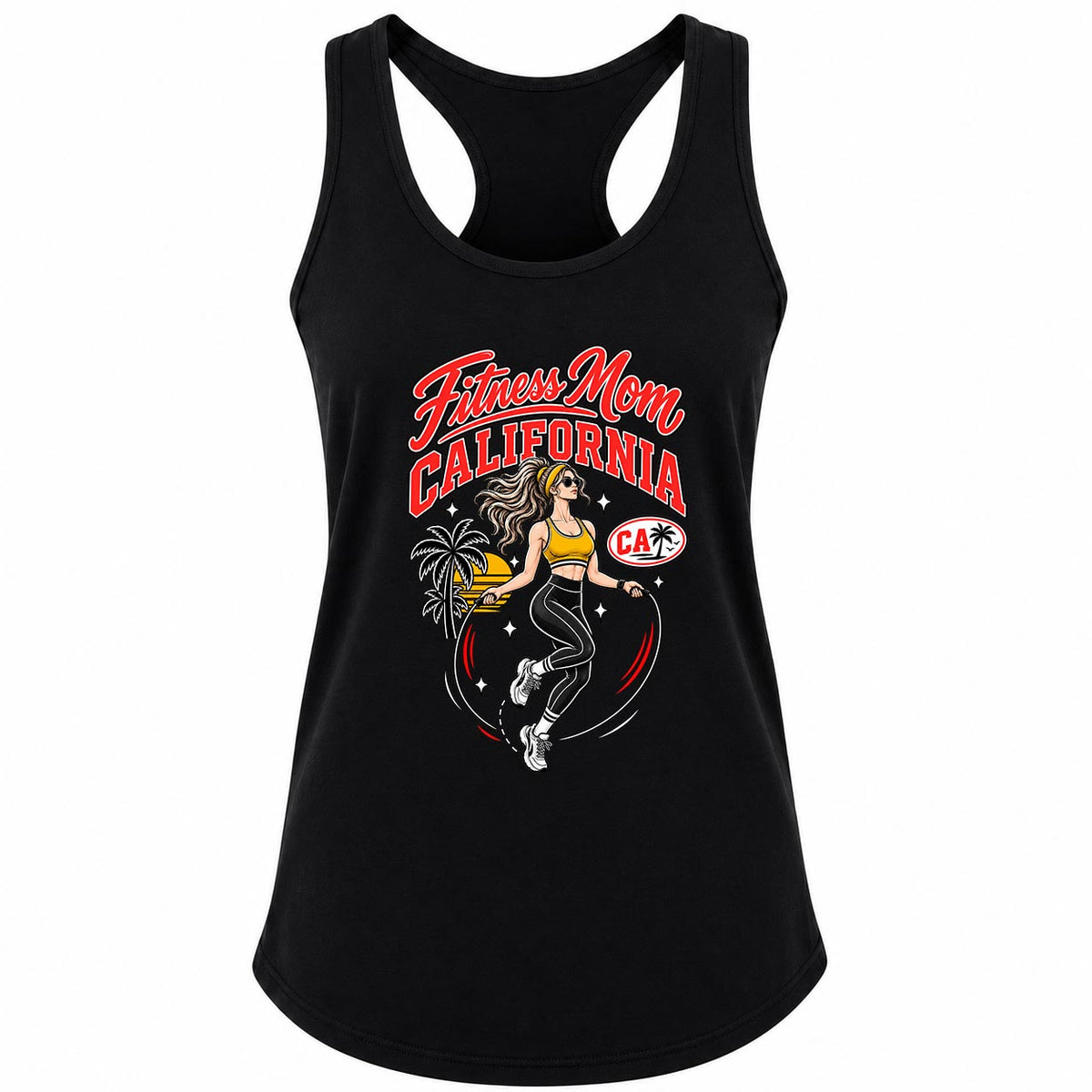 Fitness Mom California Jump Rope Gym Tank