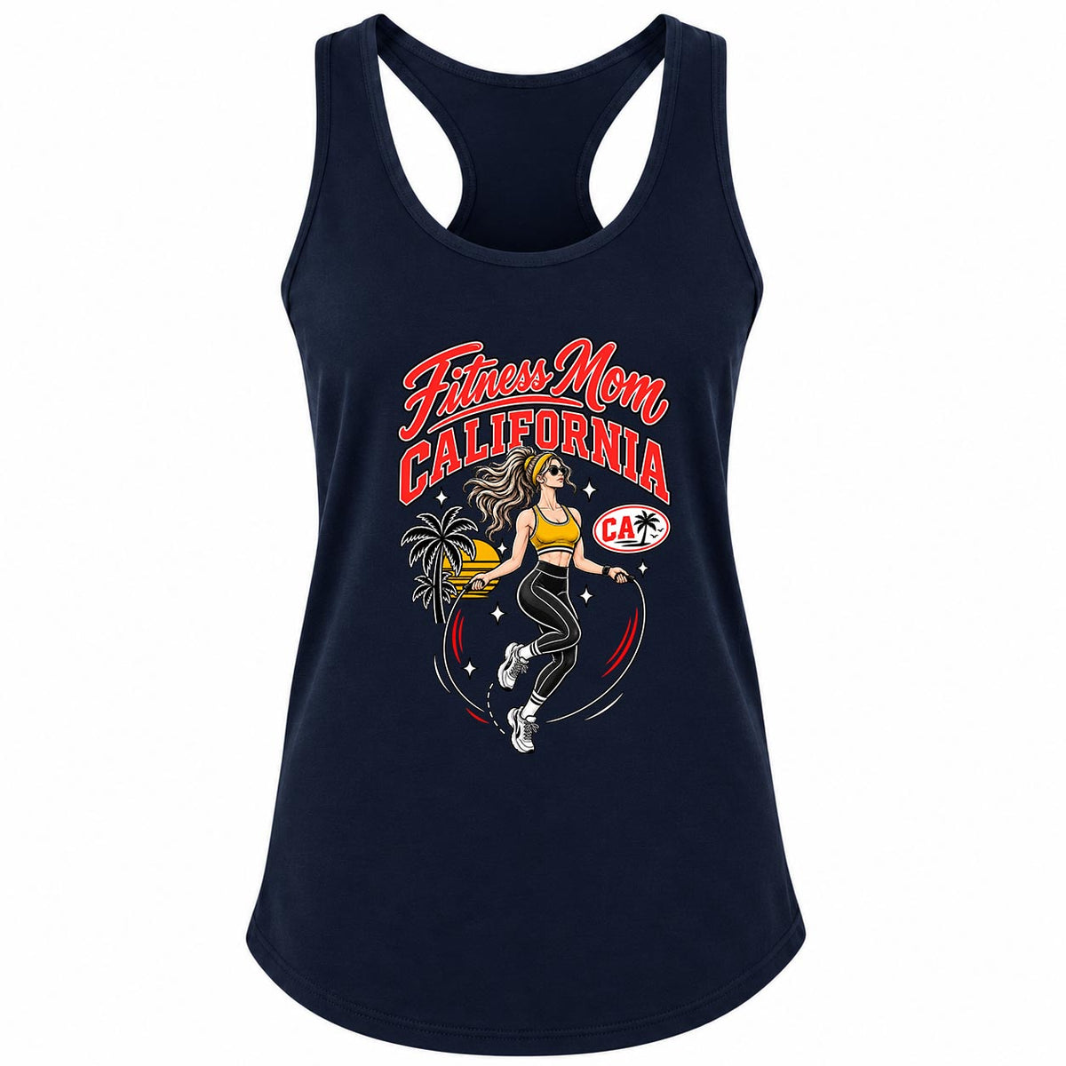 Fitness Mom California Jump Rope Gym Tank