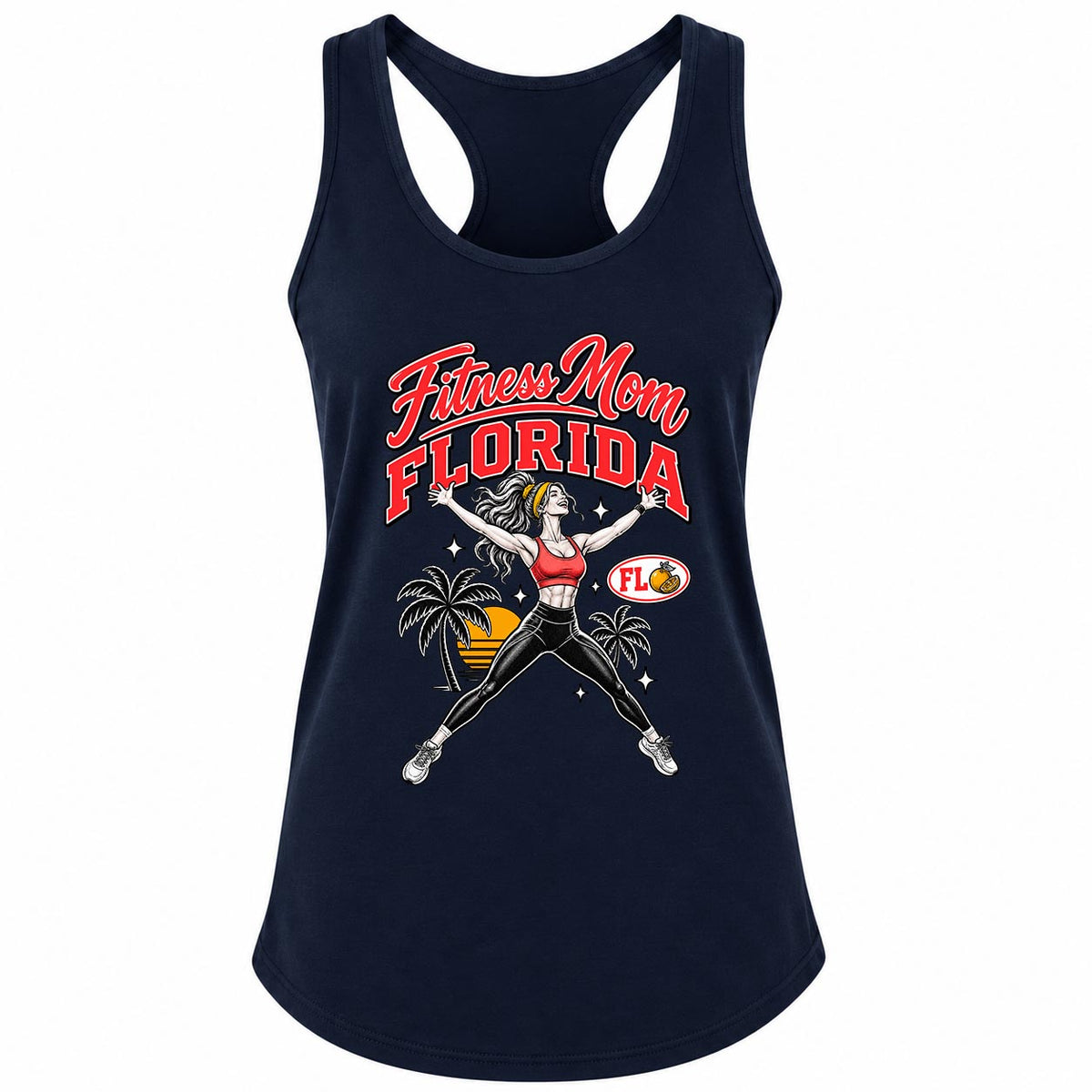 Fitness Mom Florida Jumping Jack Gym Tank Women