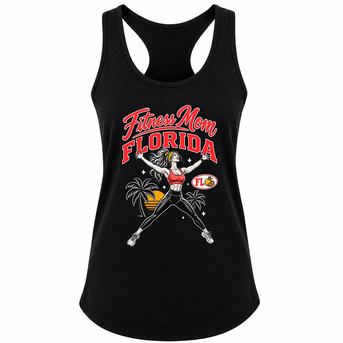 Fitness Mom Florida Jumping Jack Gym Tank Women