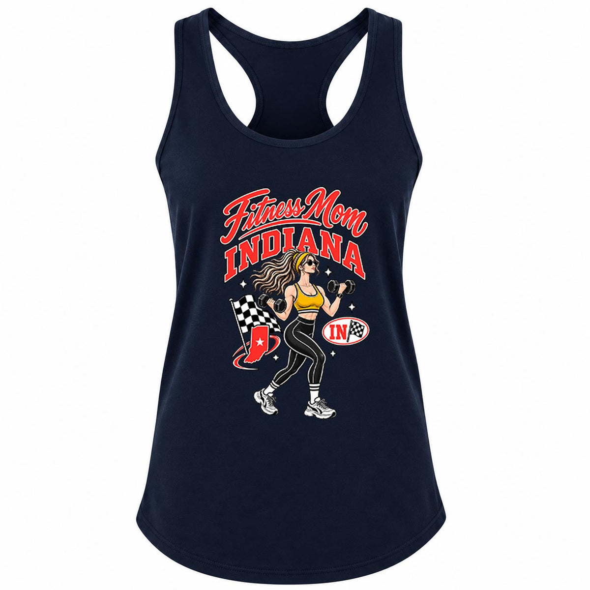 Fitness Mom Indiana Dumbbell Gym Tank Women