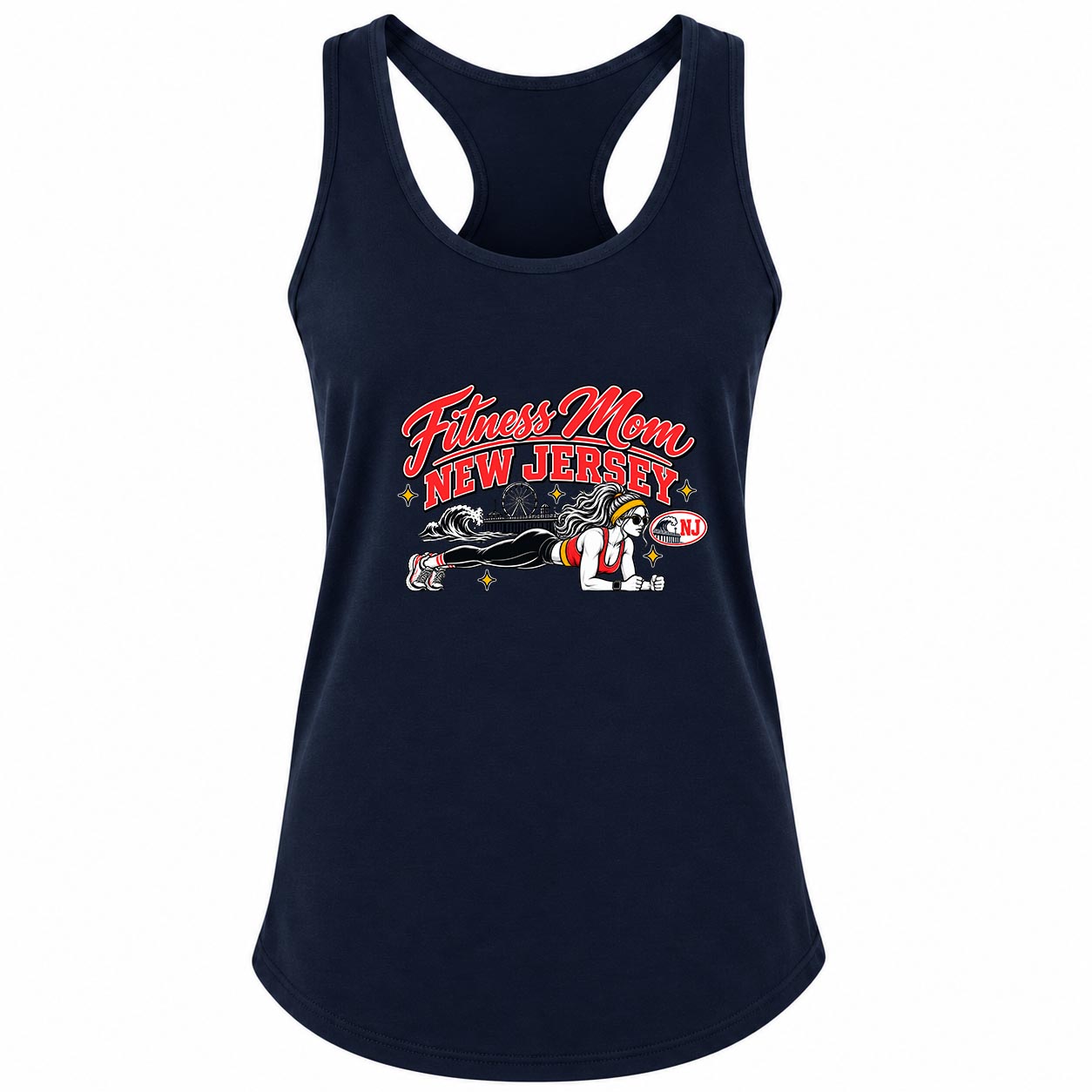 Fitness Mom New Jersey Plank Gym Tank Women