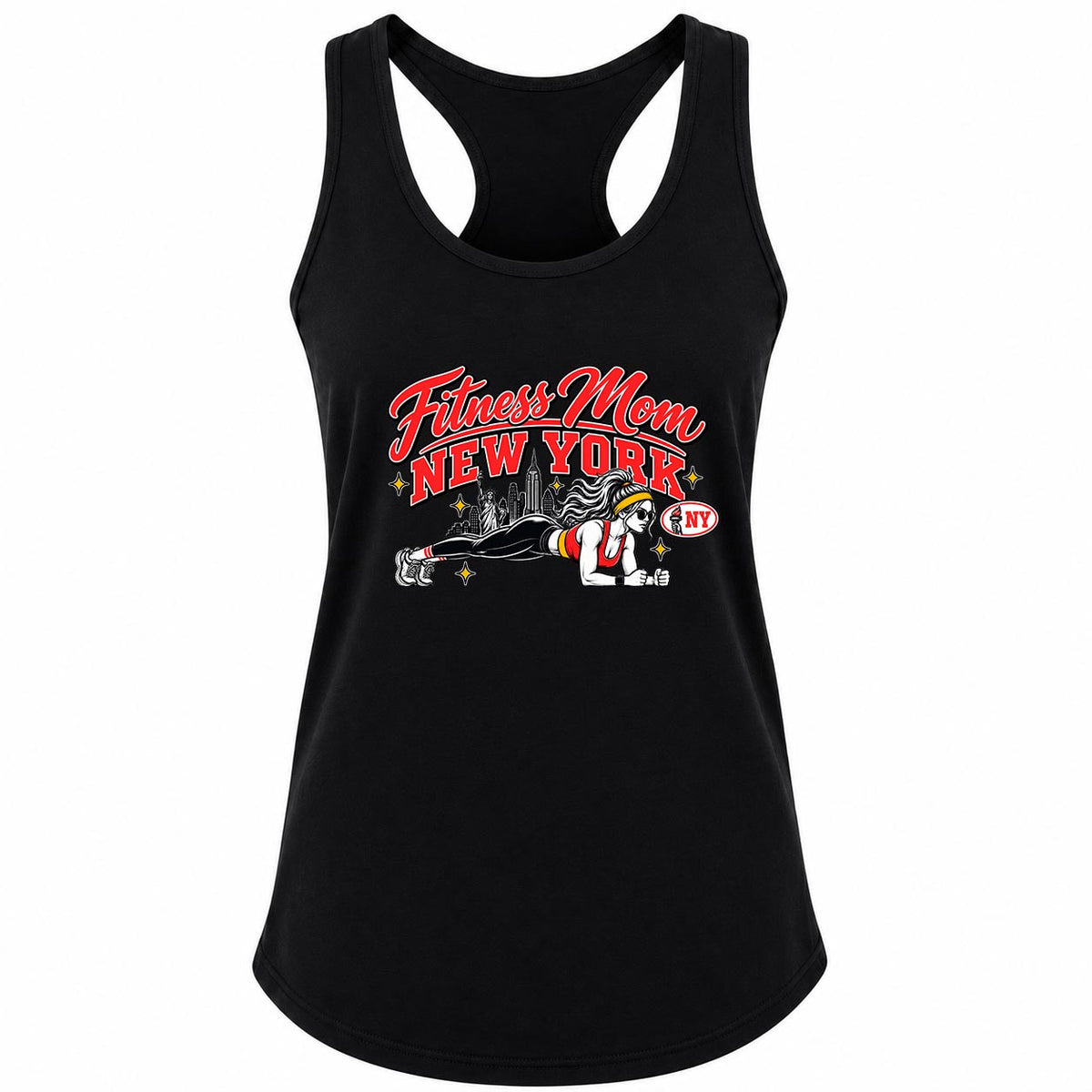 Fitness Mom New York Plank Workout Gym Tank