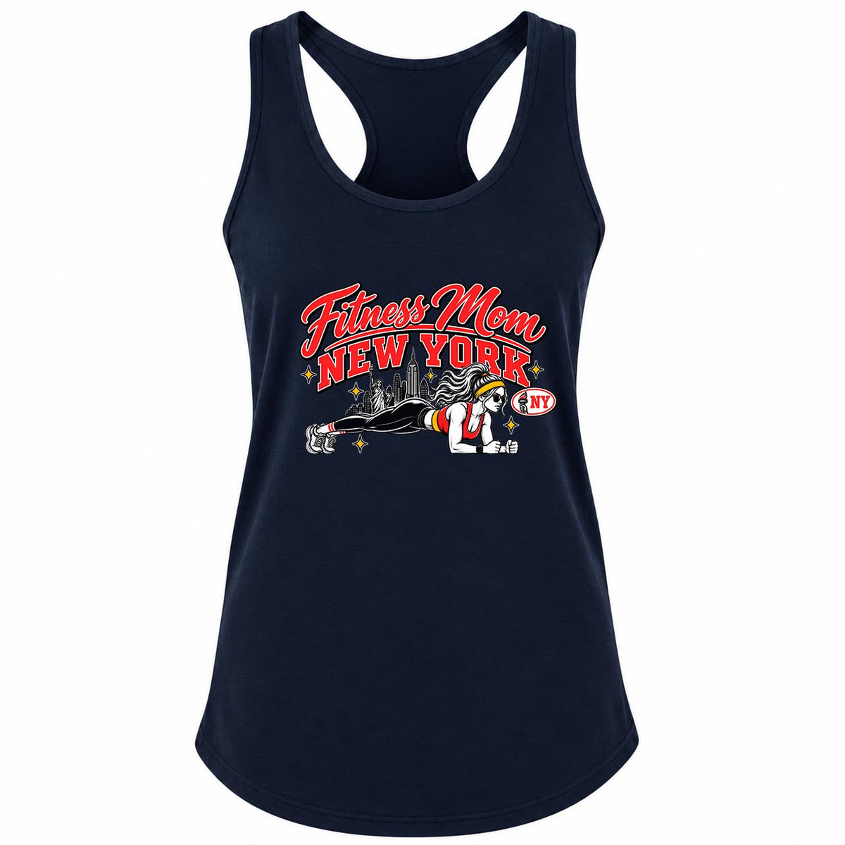 Fitness Mom New York Plank Workout Gym Tank