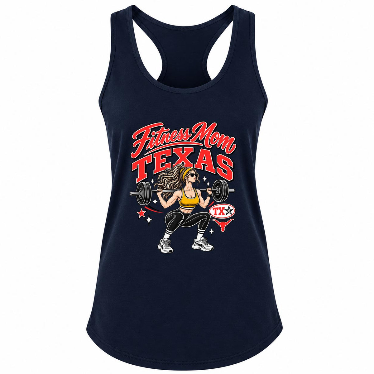 Fitness Mom Texas Squat Gym Tank Women