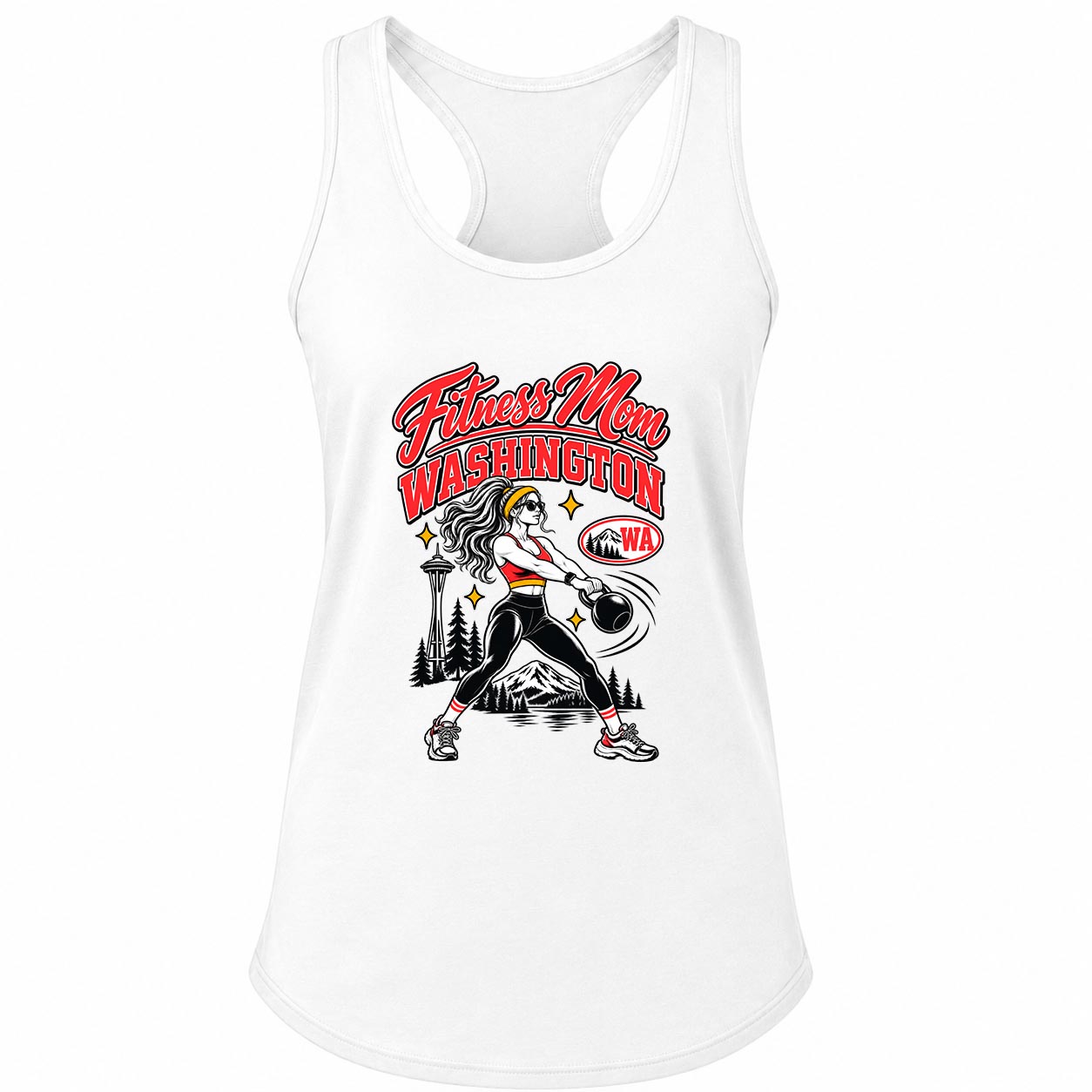 Fitness Mom Washington Kettlebell Gym Tank