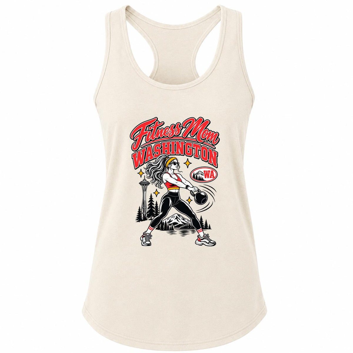 Fitness Mom Washington Kettlebell Gym Tank