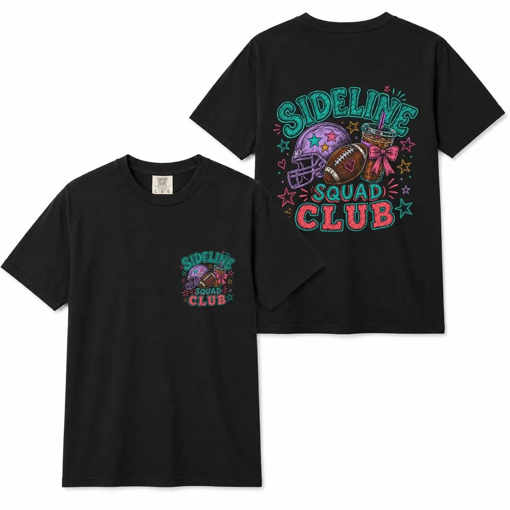 Football Mom Sideline Squad Shirt, Comfort Colors
