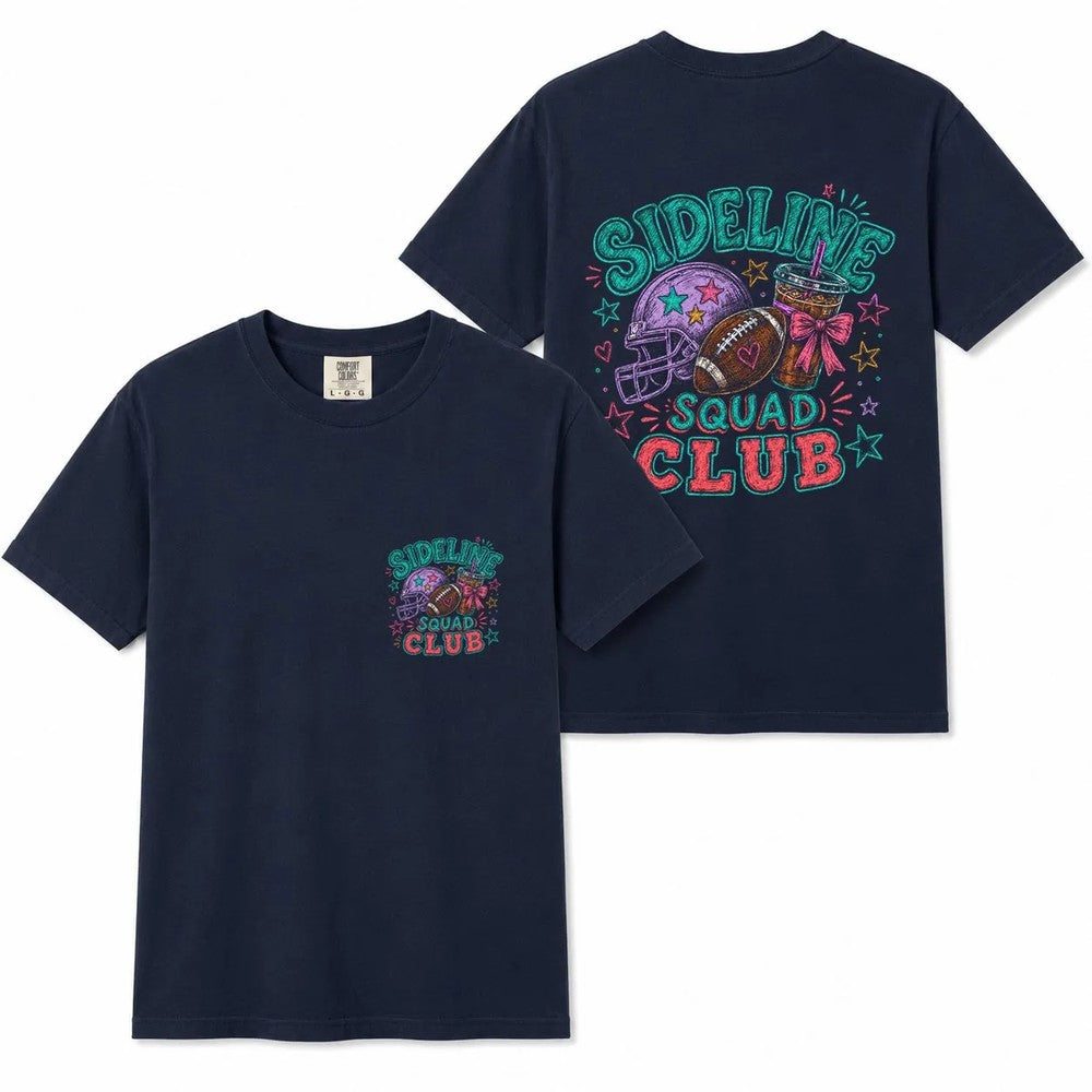 Football Mom Sideline Squad Shirt, Comfort Colors