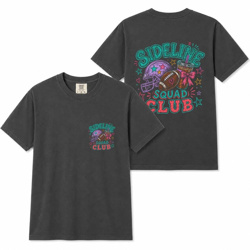 Football Mom Sideline Squad Shirt, Comfort Colors