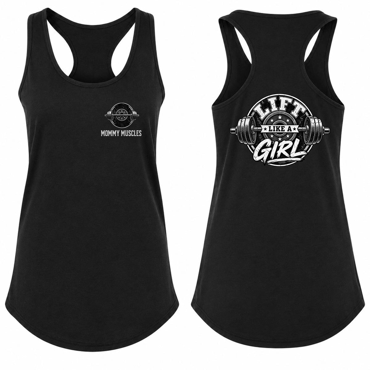 Lift Like A Girl Badge Racerback Tank Top