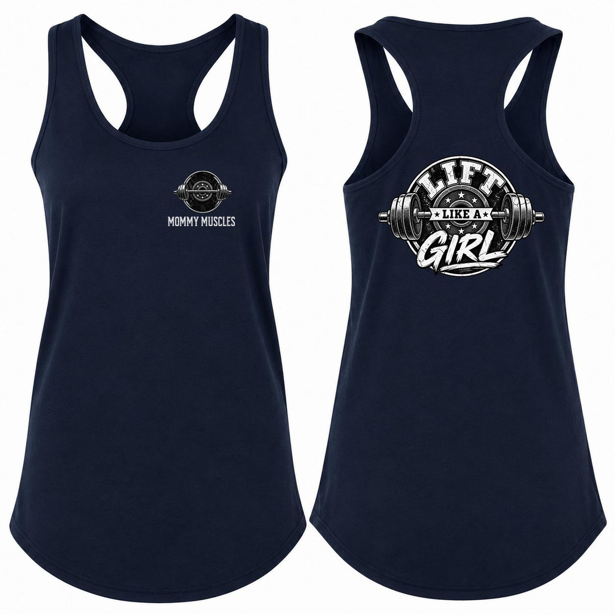 Lift Like A Girl Badge Racerback Tank Top