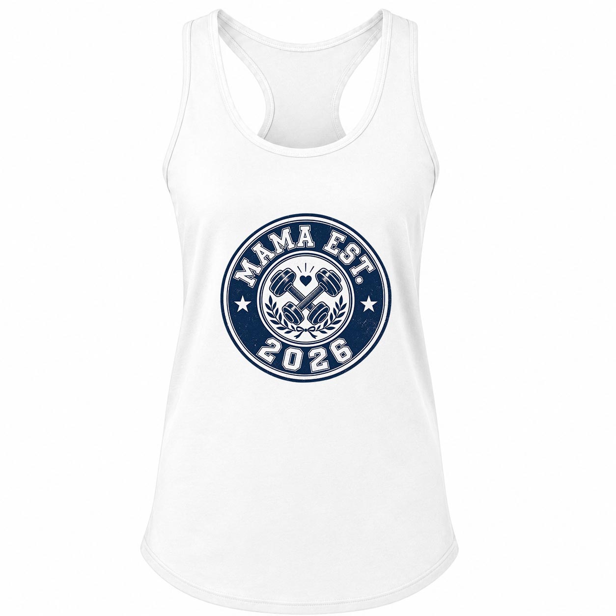 Mama Est 2026 Dumbbell Gym Tank Women
