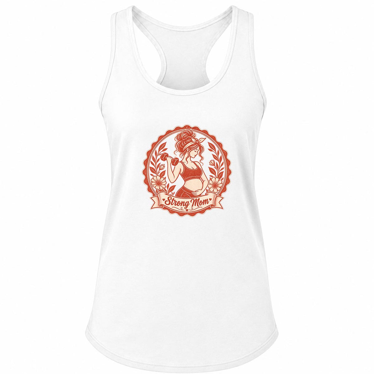 Strong Mom Pregnant Workout Gym Tank
